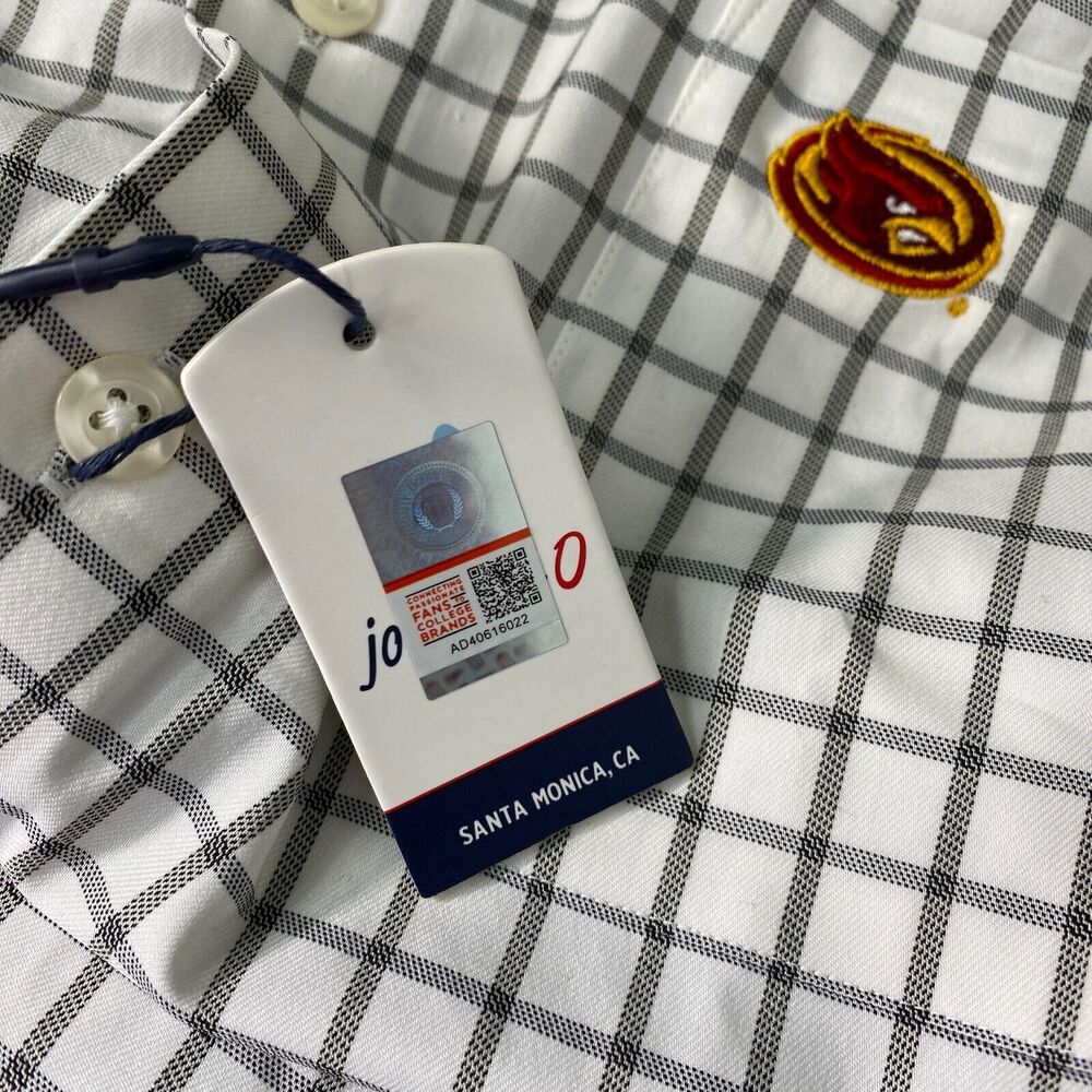 Johnnie O Shirt Mens Medium Louisville Cardinals Button Up Signor Plaid NEW - Picture 9 of 12